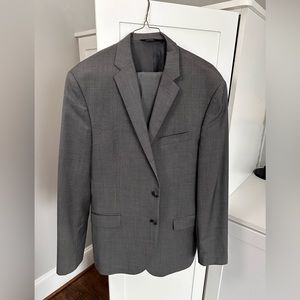 Men’s 42R Traveler Slim Fit Micro Weave Suit - Light Gray
